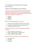 100 test bank for cornerstones of financial accounting 1st Đề thi trắc nghiệm có đáp án