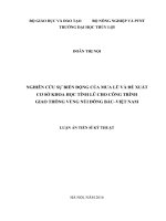 nghiên cứu sự biến động của mƣa lũ và đề xuất cơ sở khoa học tính lũ cho công trình giao thông vùng núi đông bắc–việt nam 