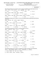 Đề thi thử nghiệm THPT QG lần 2 năm 2017 môn tiếng nhật