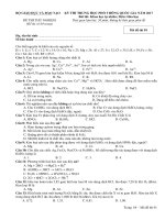 Đề thi thử nghiệm THPT QG lần 2 năm 2017 môn hoá học