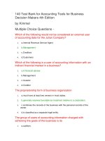 140 test bank for accounting tools for business decision makers 4th edition