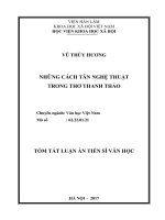 Những cách tân nghệ thuật trong thơ thanh thảo (TT) 