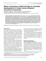 Effect of previous chilled storage on rancidity development in frozen horse mackerel (trachurus trachurus) 