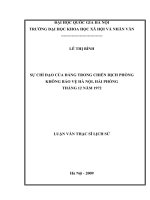 Sự chỉ đạo của Đảng trong chiến dịch phòng không bảo vệ Hà Nội, Hải Phòng tháng 12 năm 1972