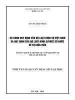 So sánh quy định của BLHSVN và quy định của BLHS một số nước về tội rửa tiền 