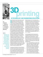 3D printing IN TECHNOLOGY AND ENGINEERING EDUCATION 