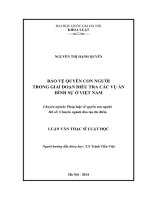 Bao ve quyen con nguoi trong giai doan dieu tra cac vu an hinh su o viet nam