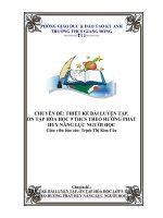 Chuyên đề THIẾT KẾ BÀI LUYỆN TẬP, ÔN TẬP HÓA HỌC 9 THEO CHUẨN KIẾN THỨC KĨ NĂNG