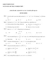 350 câu hỏi trắc nghiệm chuyên đề hàm số và các vấn đề liên quan - Nhóm Toán