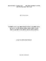 Nghiên cứu các biện pháp nâng cao hiệu quả quản lý tưới trong điều kiện miễn giảm thủy lợi phí vùng đồng bằng sông hồng 