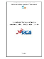 TÀI LIỆU HƯỚNG DẪN SỬ DỤNG USB TOKEN VÀ KÝ SỐ VĂN BẢN, TÀI LIỆU