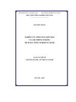 Nghiên cứu tính năng kéo bám của hệ thống di động xích máy nông nghiệp tự hành (LA tiến sĩ)