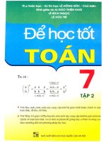 Để học tốt toán học 7 tập 2