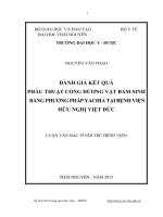 Đánh giá kết quả phẫu thuật cong dương vật bẩm sinh bằng phương pháp yachia tại bệnh viện hữu nghị việt đức 