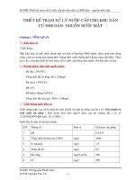 Đồ án môn học thiết kế hệ thống nước cấp cho khu dân cư 5000 dân nước mặt