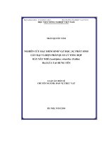 Nghiên cứu đặc điểm sinh vật học, sự phát sinh gây hại và biện pháp quản lý tổng hợp rầy nâu nhỏ Laodelphax striatellus (Fallén)hại lúa tại Hưng Yên (LA tiến sĩ)