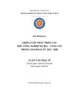 Chiến lược phát triển các khu công nghiệp Bà Rịa Vũng Tàu trong giai đoạn từ 2012 - 2020