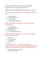 69 free test bank for fundamentals of selling customers for life through service 11th