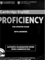 Cambridge english proficiency 1 for updated exam student SB 