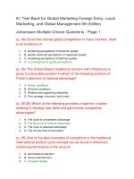 61 test bank for global marketing foreign entry, local marketing, and global management 5th edition