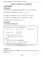 Chuyên đề trắc nghiệm hàm số lũy thừa, mũ và logarit