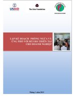 LẬP KẾ HOẠCH PHÒNG NGỪA VÀ ỨNG PHÓ VỚI RỦI RO THIÊN TAI CHO DOANH NGHIỆP