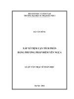 Xấp xỉ tiệm cận tích phân bằng phương pháp điểm yên ngựa