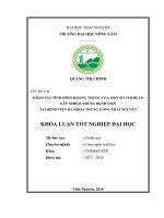 Khảo sát tình hình kháng thuốc của một số vi khuẩn gây nhiễm trùng bệnh viện tại bệnh viện đa khoa trung ương thái nguyên 