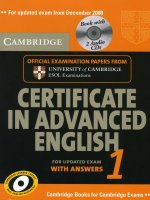cambridge certificate in advanced english 1 with answers (link tải dfile nghe ở trang cuối) 