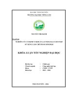 Nghiên cứu cố định vi khuẩn lactobacillus reuteri sử dụng làm chế phẩm sinh học 