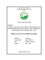 Đánh giá công tác thực hiện 19 tiêu chí quốc gia về nông thôn mới tại xã linh sơn   huyện đồng hỷ   tỉnh thái nguyên, giai đoạn 2011 – 2015 