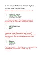 54 test bank with answers for m advertising 2nd edition by aren1