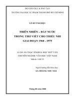 Thiên nhiên – đất nước trong thơ viết cho thiếu nhi giai đoạn 1960 - 1975