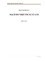 MẠCH đo NHỊP TIM XUẤT LCD dùng 89c51 ( có code và mạch in )