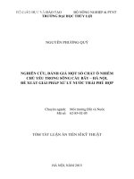 NGHIÊN CỨU, ĐÁNH GIÁ MỘT SỐ CHẤT Ô NHIỄM CHỦ YẾU TRONG SÔNG CẦU BÂY – HÀ NỘI, ĐỀ XUẤT GIẢI PHÁP XỬ LÝ NƯỚC THẢI PHÙ HỢP