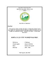 Ứng dụng công nghệ tin học và phương pháp toàn đạc điện tử thành lập bản đồ địa chính tờ số 83 tỷ lệ 11000 xã nghinh tường 