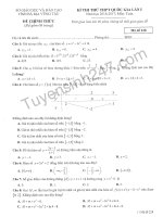 Đề thi thử môn Toán THPT Quốc gia 2017  Sở GD Bà Rịa Vũng Tàu 