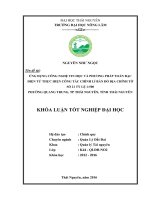 Ứng dụng công nghệ tin học và phương pháp toàn đạc điện tử thực hiện công tác chỉnh lý bản đồ địa chính tờ số 21 tỷ lệ 1500 phường quang trung 