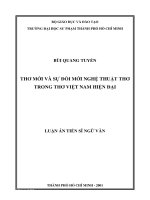 Thơ mới và sự đổi mới nghệ thuật thơ trong thơ Việt Nam hiện đại