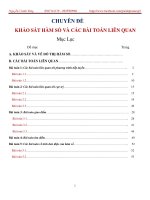 Khảo sát hàm số và các bài toán liên quan - Nguyễn Thanh Tùng