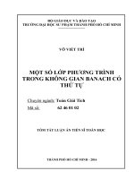 Toán học Một số lớp phương trình trong không gian banach có thứ tự