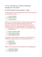 67 free test bank for a preface to marketing management 14th edition