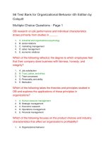56 test bank with answers  for organizational behavior 4th edition by colquitt