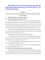 Biện pháp hoàn thiện chất lượng hoạt động tín dụng tại ngân hàng TMCP đầu tư và phát triển Việt Nam – chi nhánh Đông Hải Phòng