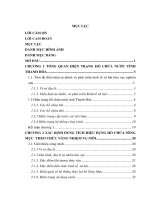 Nghiên cứu nâng cao dung tích hồ chứa hồ sông mực tỉnh thanh hóa phục vụ theo nhiệm vụ mới 