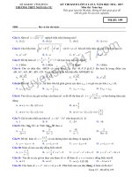 Đề thi thử môn Toán THPTQG 2017  THPT Ngô Gia Tự 