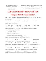 GIẢI CHI TIẾT 30 đề THI THỬ CHUYÊN