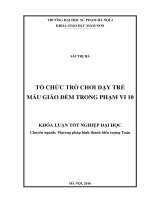 Tổ chức trò chơi dạy trẻ mẫu giáo đếm trong phạm vi 10