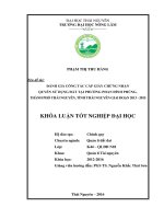 Đánh giá công tác cấp giấy chứng nhận quyền sử dụng đất tại phường phan đình phùng   thành phố thái nguyên   tỉnh thái nguyên giai đoạn 2013   2015 