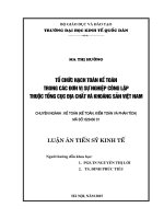 Tổ chức hạch toán kế toán tại các đơn vị sự nghiệp công lập thuộc Tổng cục Địa chất và Khoáng sản Việt Nam